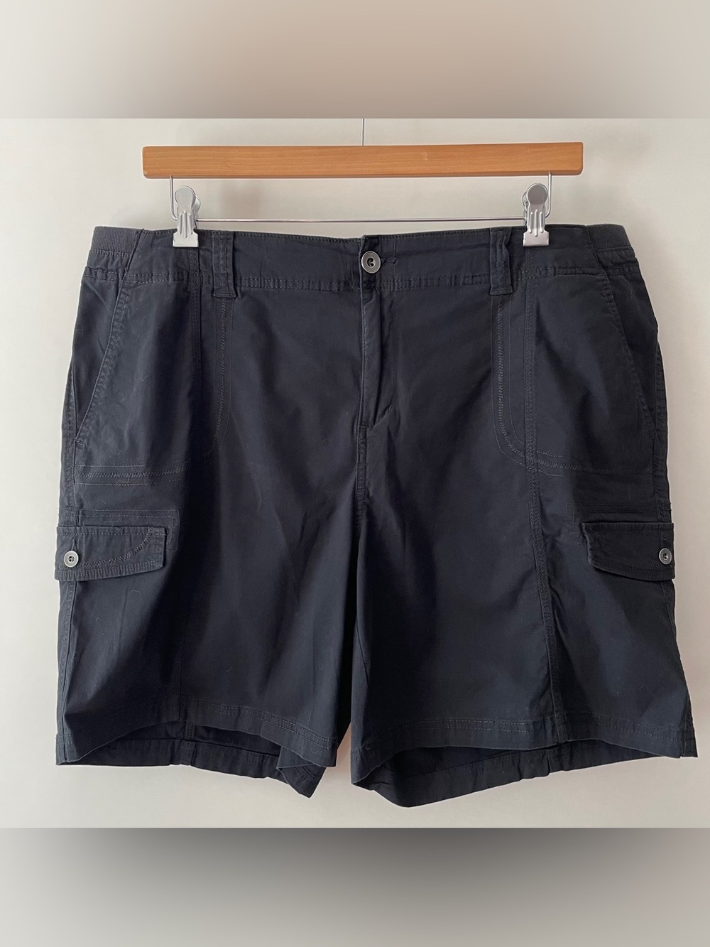 Style & Co. Black Shorts Cotton Midrise Comfort Waist 20W
